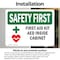 Signmission First Aid Kit AED Inside Cabinet With Symbol, 10 in W x Rectangle, Vinyl Decal OS-2PACK-SF-D-710-L-10622 - alternate 2